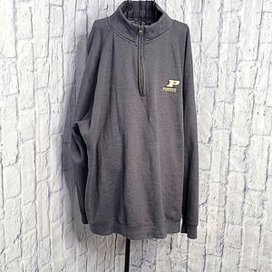 OURAY SPORTSWEAR Gray 1/4 Zip Purdue‎ Men's Pullover XXL